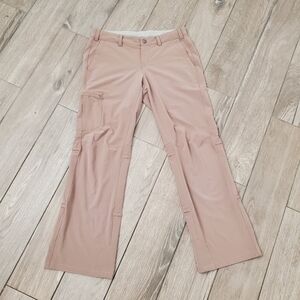 REI polyester spandex blend beige taupe petite pants size 4